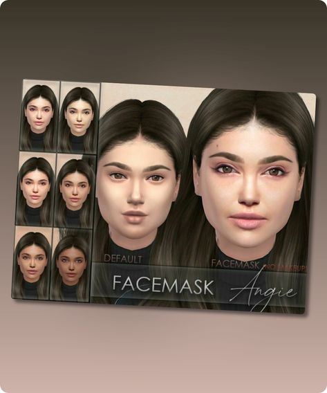 Sims 4 Facemask Angie Realistic facemask for female sims. Preview was taken without makeup and skin detail. 6 colours Teen to Elder Skin Detail category Please do not modify and reupload or claim as your own. Thank you! Enjoy 🙂 Filesize: 8 MB Author: Jolea #sims #realistic #teen #skins #sims4cc #gaming Model Nails, Sims 4 Cc Skin, Hair Food, Eye Bags, Best Sims, Lip Mask, Family Fashion, Without Makeup, Modern Necklaces