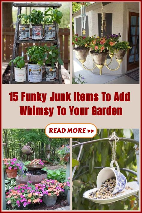 One person’s trash can truly become another person’s treasure, especially in the world of gardening. Gardening has always been a realm of… Garden With Recycled Materials, Allotment Recycling Ideas, Using Recycled Materials In The Garden, Plants In Recycled Containers, Recycled Containers For Plants, Michigan Gardening, Garden Hacks Diy, Rustic Planters, Outdoor Kitchen Bars