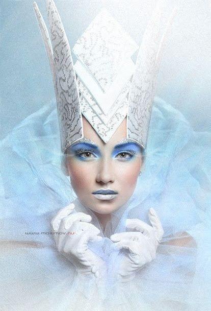 ICE QUEEN Ice Queen Costume, Frozen Queen, Snow Maiden, Snow Fairy, Queen Makeup, Winter Fairy, Queen Costume, White Witch, Ice Princess