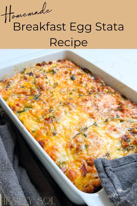 Main Course Egg Dishes, Baked Egg Dishes Breakfast, Easter Egg Casserole Recipes, Ricotta Egg Bake, Brioche Egg Casserole, Italian Egg Bake, Egg Strata Recipes Simple, Fall Egg Bake, Baked Egg Dishes Breakfast Casserole