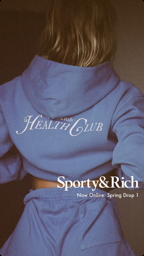 Sporty And Rich Aesthetic, Henrik Purienne, Emily Oberg, Edita Vilkeviciute, Summer Loungewear, Rich Clothes, Wellness Club, Campaign Fashion, Jersey Sweatshirt