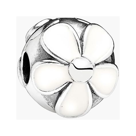 PANDORA 'Darling Daisies' Clip Charm (£38) ❤ liked on Polyvore featuring jewelry, pendants, pandora charms, white jewelry, charm pendant, pandora jewelry and charm jewelry Pandora Flower, Pandora White, Charms Pandora, Daisy Charm, Bracelet Pandora, Pandora Rings, Pandora Silver, Pandora Charm, Flower Clip