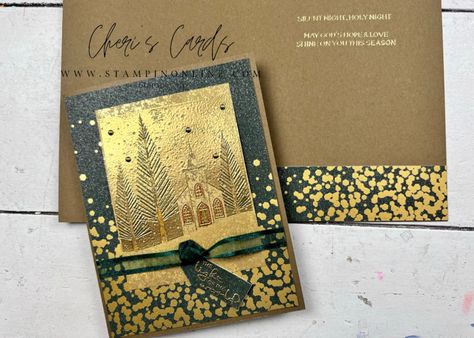 WOW! Embossed Distressed Gold Peace To You Stampin Up Christmas Elegant Christmas Cards, Christian Christmas Cards, Religious Christmas Cards, Stampin Up Christmas Cards, Stampin Up Christmas, Religious Christmas, Christian Christmas, Gold Paper, Winter Cards