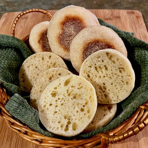 Amish Friendship Bread English Muffins are a great morning treat, and a terrific way to use your Amish Friendship Bread sourdough starter. #amishfriendship bread #sourdough #englishmuffins Amish Friendship Bread Starter Recipes Muffins, Friendship Bread Recipes With Starter, Amish Friendship Bread Variations, Amish Bread Starter Recipes, Amish Friendship Bread Recipes, Amish Bread Starter, Amish Bread Recipes, Amish Friendship Bread Starter Recipes, Friendship Bread Recipe