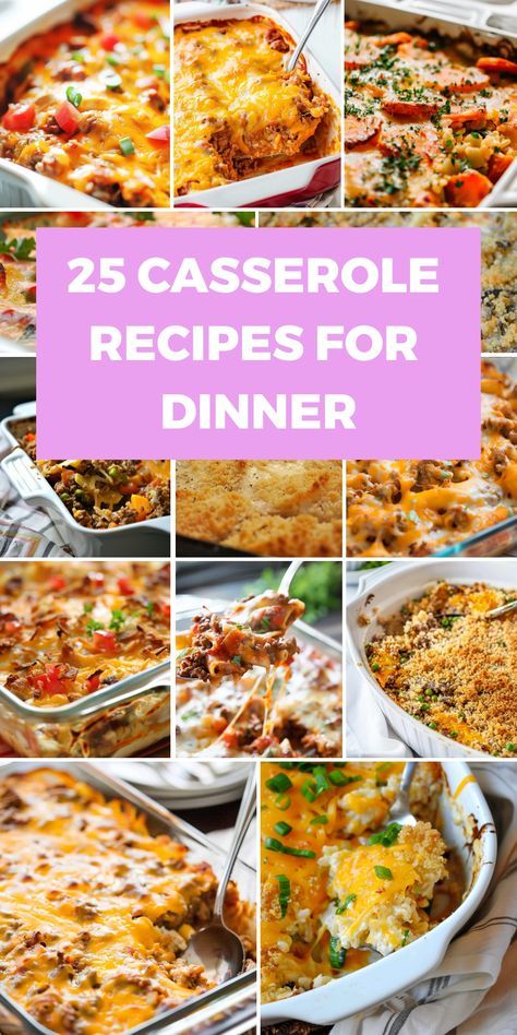 Looking for easy and delicious casserole recipes for dinner? Look no further! Our collection of casserole recipes will make your weeknight meal planning a breeze. From cheesy pasta bakes to hearty chicken casseroles, you're sure to find the perfect dish to satisfy your comfort food cravings. These one-pan wonders are not only easy to make but also great for feeding a crowd or meal prepping ahead of time. For A Crowd Recipes Dinners, One Pan Casserole Recipes, Casseroles For A Crowd Main Dishes, Casseroles For A Crowd, Casserole For A Crowd, Delicious Casserole Recipes, Casserole Recipes Easy, Quick Casserole, Quick Casserole Recipes