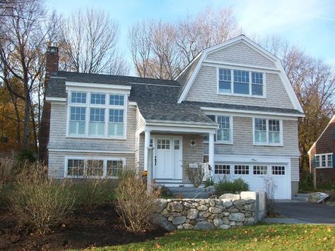 Gambrel Roof Design, Pictures, Remodel, Decor and Ideas - page 23 Raised Ranch Third Floor Addition, Raised Ranch Exterior, Ranch Addition, Entry Remodel, Split Entry Remodel, Raised Ranch Remodel, Split Entry, Raised Ranch, Painted Houses