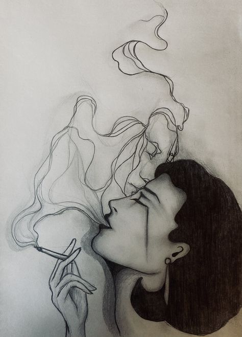 Pencil Drawings Meaningful, Drawing Of Losing Someone, Mixed Feelings Drawing, Soul Ties Sketch, Right Person Wrong Time Drawing, Numb Drawing Reference, Interlinked Drawing, Emotions Sketch Feelings, Drawing Ideas About Love