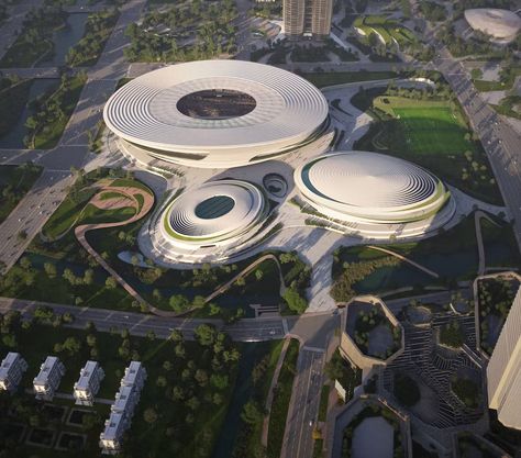 World Cup Stadiums, Architecture Portfolio Layout, Stadium Architecture, Sports Centre, Indoor Arena, Culture Center, Stadium Design, Sports Stadium, Zaha Hadid Architects