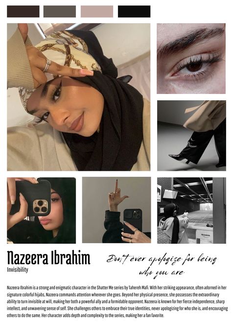 Nazeera Ibrahim Shatter Me Nazeera Fanart, Haider Ibrahim Restore Me, Nazeera Ibrahim Aesthetic, Nazeera Ibrahim Fanart, Haider Ibrahim, Nazeera Ibrahim, Tahereh Mafi, Romantic Book Quotes, Aaron Warner