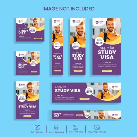 Education web banner set and google ads ... | Premium Vector #Freepik #vector #footer #modern-banner #banner-template #banner-ads Google Ads Design, Google Banner Ads, Offer Banner, Ads Banner, Education Banner, Educational Website, Power Points, Website Header, Website Banner