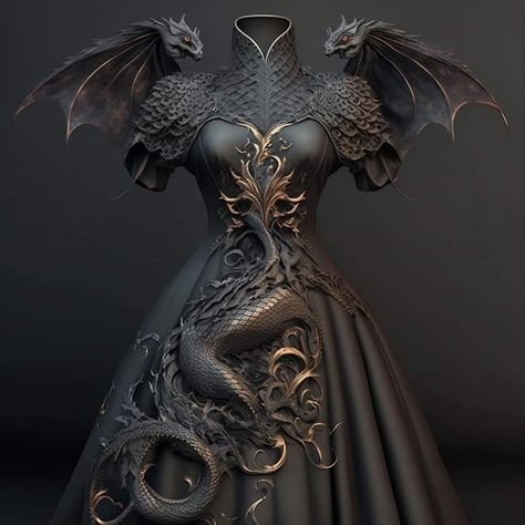 Dragon Inspired Dress, Armoured Dress, Fantasy Armor Dress, Armor Dresses, Demon People, Armored Dress, Armour Dress, Dress Armor, Dragon Dress