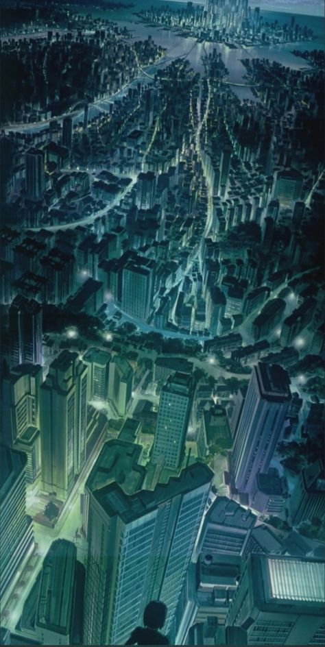 Ghost in the shell wallpaper Mamoru Oshii, Dark Boy, Background Drawing, Arte Cyberpunk, Ghost In The Shell, City Landscape, Animation Background, Landscape Illustration, Mary Poppins