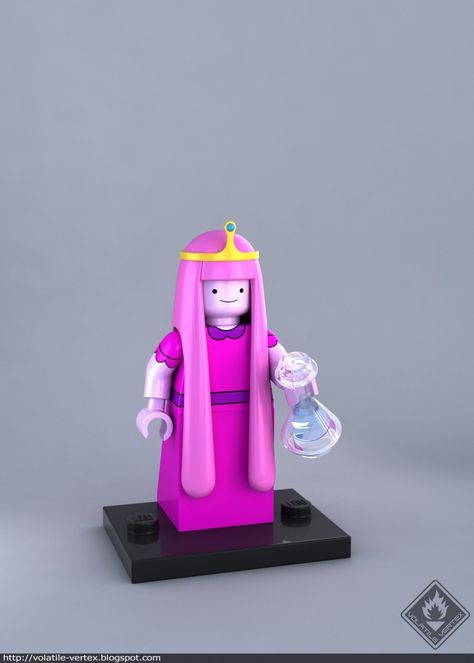 LEGO Princess Bubblegum minifig, Volatile Vertex on ArtStation at https://www.artstation.com/artwork/dLqvW Adventure Time Collection, Princess Lego, Lego Adventure Time, Lego Adventurers, Adventure Time Pop Funko, Ninjago Toys, Lego Minifigure Display, Must Have Gadgets, Lego People