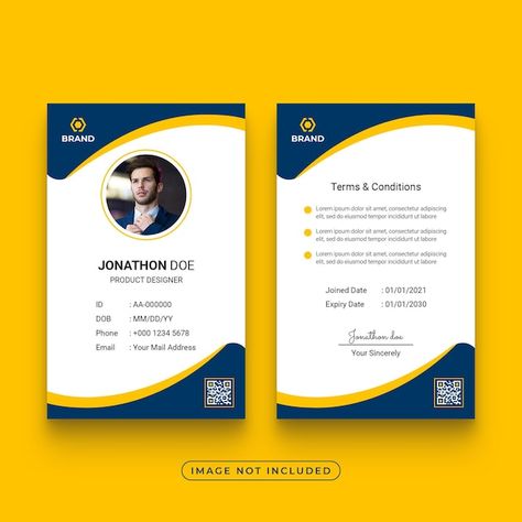 Identity Card Design, Employee Id Card, School Id, Free Download Photoshop, Id Card Template, Visiting Card Design, Word Design, Business Advertising Design, Visiting Cards