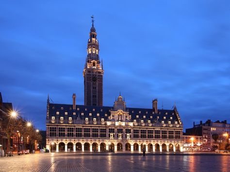 Coolest University Buildings: The historic Universiteitsbibliotheek KU Leuven opened in 1928 at Katholieke Universiteit Leuven in Belgium. It's a library that houses scientific information for researchers and students. Photo by Michiel van Dijk/Emporis. Ku Leuven, London Metropolitan University, University Architecture, Best University, College Admission, Ferry Building San Francisco, Big Ben, Belgium, Netherlands