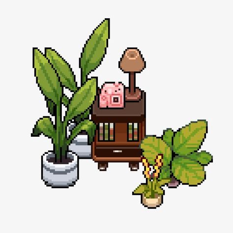 Little plant cafe composition 🌿 #cozygaming #pixelartist #pixelart #indiedev #gamedev #cuteart #stardewvalley #animalcrossing Isometric Garden, Pixel Isometric, Plant Pixel Art, Pixel Plants, Notion Gif, Plants Doodle, How To Pixel Art, Plant Doodle, Chinese Landscape Painting