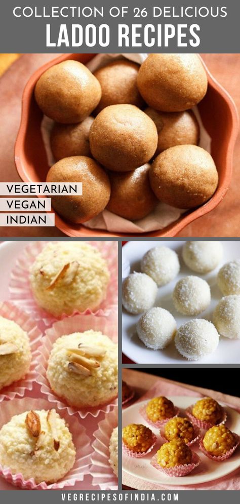 Vegan Indian Dessert, Ladoos Recipe, Cookies Recipes Indian, Easy Indian Sweet Recipes, Indian Food Culture, Laddoo Recipe, Pakistani Cooking, Vegetable Dishes Recipes, Indian Cookies