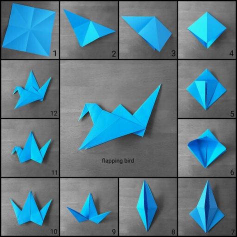 Flapping bird Flapping Bird, Friend Things, Crafts Origami, Art Things, Paper Crafts Origami, Origami Tutorial, Apa Aja, Note Paper, Paper Crafts Diy