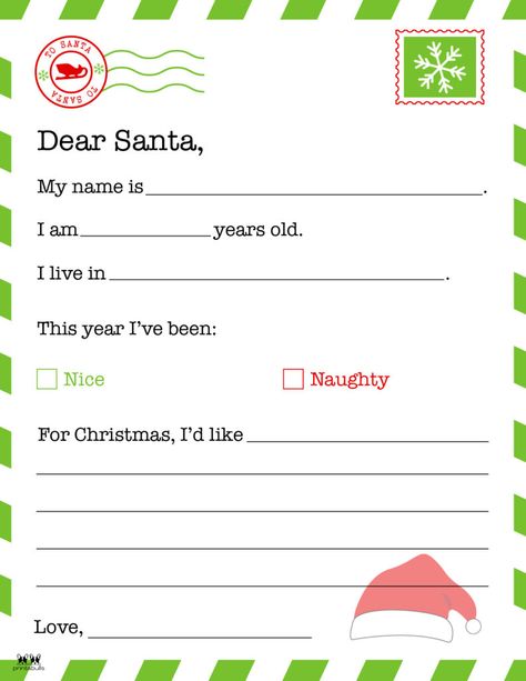 Printable Dear Santa Letter Template-Page 1 List For Santa Printable, Envelope To Santa Free Printable, Santa Letters From Kids, Dear Santa Letter Template, Santa Clause Letter Template, Printable Letter To Santa Template, Santas Letter Template, Blank Santa Letter Printable, Dear Santa Template