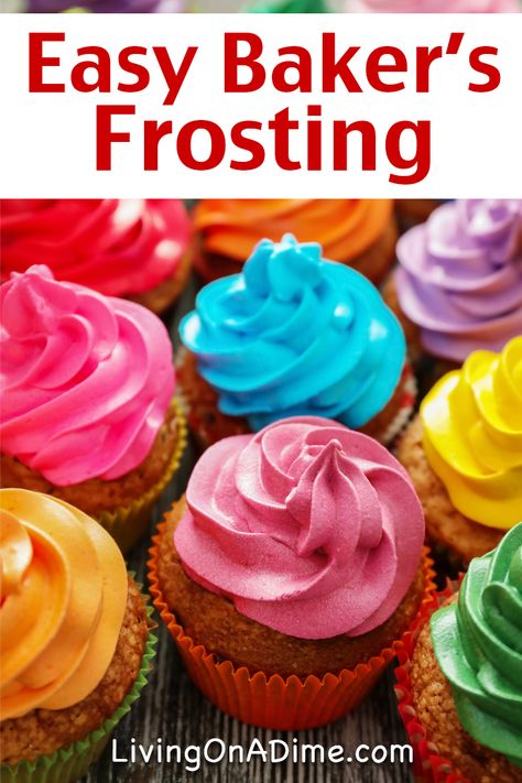 This easy baker's frosting recipe is a simple and delicious recipe that makes frosting like you would find in a bakery cake. You can use this frosting for any kind of cake. It is smooth and sweet and easy to color whatever color you like! How To Make Frosting For Cakes, Easy Icing, Piping Frosting, Homemade Buttercream Frosting, Easy Frosting, Frosting Recipes Easy, How To Make Frosting, Icing Frosting, Butter Frosting