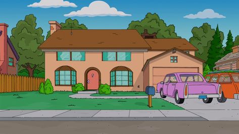 742 Evergreen Terrace | Simpsons Wiki | FANDOM powered by Wikia Simpsons House, Springfield Simpsons, Zoom Wallpaper, Ned Flanders, Homer And Marge, Simpsons Gift, Sofa Bar, House Background, Dog Portraits Art