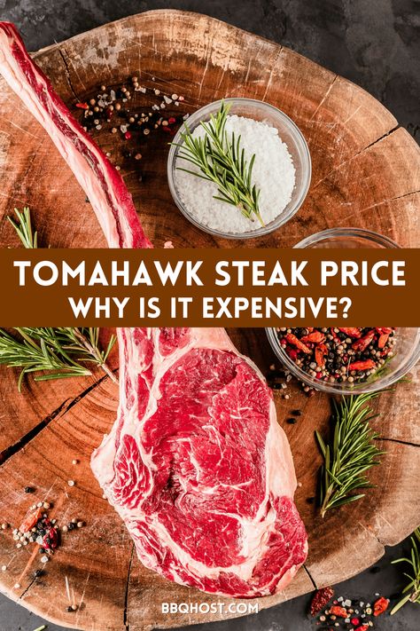 Why is tomahawk steak price expensive? If you have had the experience of buying this steak cut, you will already know the answer. If not, this post will tell you all about a tomahawk steak and how to save money if you want to serve this at your barbecue party. Get tips on how to prepare and grill tomahawk steak perfectly. Read more about this delectable cut here. Grill Tomahawk Steak, Tomahawk Steak Recipe Grill, Different Cuts Of Steak, Tomahawk Steak Recipe, Tomahawk Steak, Steak Rubs, Grilled Steak Recipes, Steak Cuts, Smoked Beef