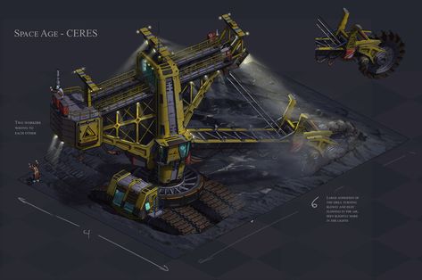 ArtStation - Asteroid belt project, Gustav Nordgren Forge Of Empires, Scifi Building, Scifi Environment, Sci Fi Building, Sci Fi Architecture, Traveller Rpg, Asteroid Belt, Space Engineers, 3d Inspiration