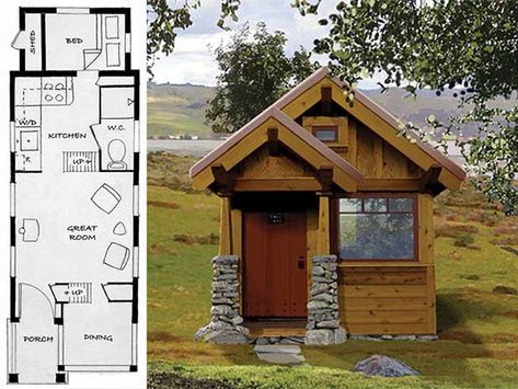 Tiny House Floor Plan, Mobile Tiny House, Architectural Masterpieces, Rustic Floor, Pre Fab Tiny House, Cabin Floor, Tiny House Plan, Cabin Floor Plans, Rustic Flooring