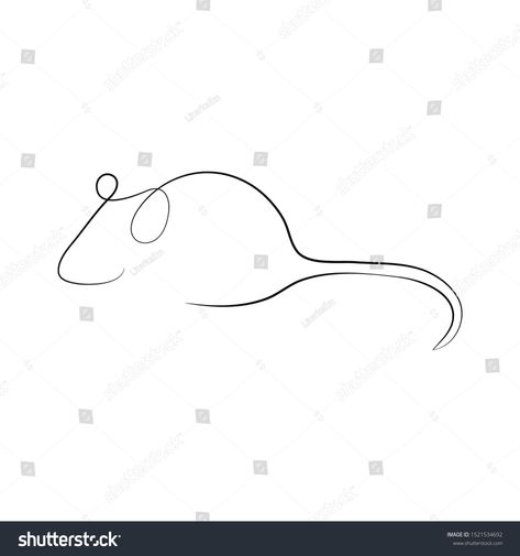 Chinese Zodiac Tattoo, Rat Tattoo, One Line Tattoo, Mouse Tattoos, Zodiac Years, Chinese New Year 2020, Fashion Drawing Sketches, Zodiac Tattoo, One Line Drawing