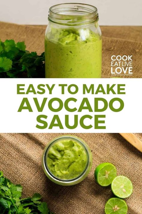 A delicious homemade avocado sauce perfect for topping salads, sandwiches, tacos and more. Made with only 7 ingredients and ready in less than five minutes. A great sauce to add to your weekly meal prep since you can use it in so many ways. Get the recipe and read more about the benefits of eating avocado. Avocado Sauce Recipe, Eating Avocado, Benefits Of Eating Avocado, Vegetarian Sauces, Creamy Avocado Sauce, Avocado Health Benefits, Weekly Meal Prep, Quick Vegan Meals, Grain Bowls