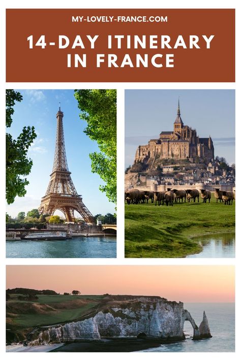 Visit France in 2 weeks : best itinerary for 14 days in France France Travel Itinerary 10 Days, 2 Weeks In Paris, 2 Weeks In France Itinerary, France Itinerary 2 Weeks, 10 Day France Itinerary, France Itinerary 10 Days, 2 Weeks In France, 10 Days In France, France Travel Itinerary