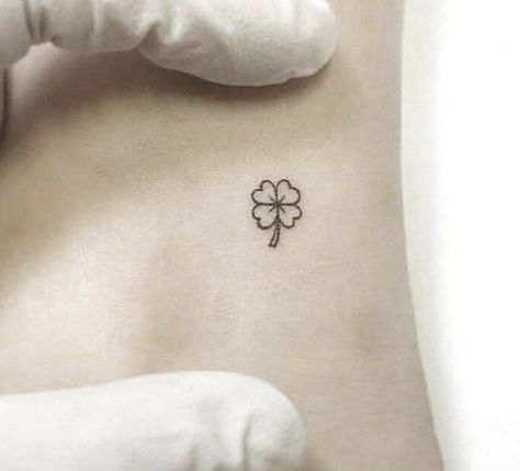 Leaf Clover Tattoo, Four Leaf Clover Tattoo, Clover Tattoo, Shamrock Tattoos, H Tattoo, Unique Small Tattoo, Irish Tattoos, Clover Tattoos, Meaningful Tattoos For Women