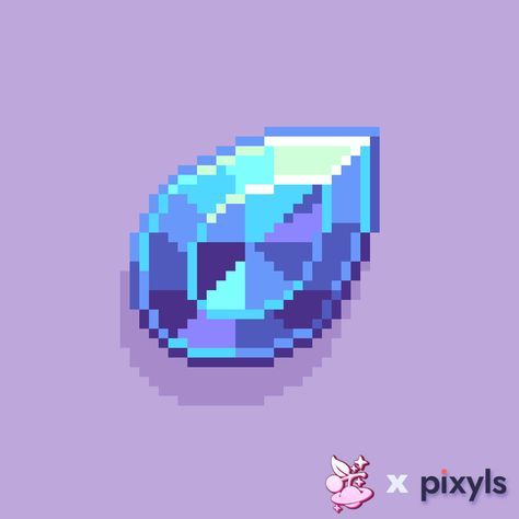 Sapphire is 6 of 9 gem designs that are available now @ @pixyls.ca !! #pixelart #digitalart #artshop #gems #gemstone #cuteart #collab #sapphire #stickerbynumber #diamondpainting #paintbynumber #pixquare #artistsupport Gem Pixel Art, Love Patience, Pokemon Sprites, Crystal Drawing, Minecraft Pixel Art, Jewellery Sketches, Pixel Art Design, In The Meantime, Peg Board