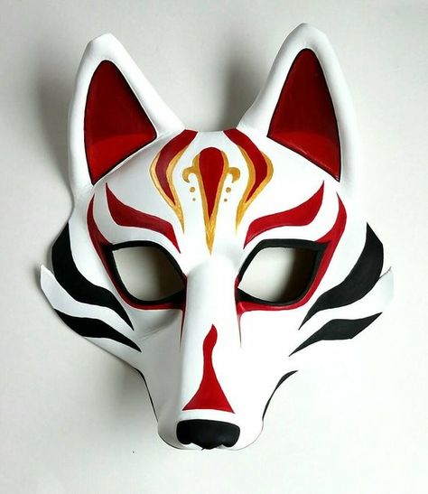 Mascara Papel Mache, Japanese Fox Mask, Japanese Fox, Paper Mache Mask, Kitsune Mask, Ceramic Mask, Antique Porcelain Dolls, Wolf Mask, Username Ideas