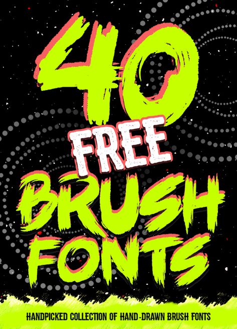 40 Best Free Brush Fonts for Designers Canva Wedding Fonts, Cool Lettering Fonts, Best Fonts For Websites, Graphic Design Typography Fonts, Line Art Brush, Fonts For Graphic Design, Old School Barber, Brush Fonts Free, Typography Logo Fonts