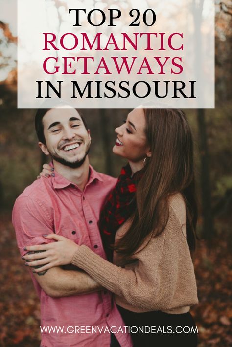 If you're looking to take a romantic getaway in Missouri for an anniversary, wedding, Valentine’s Day celebration, babymoon, honeymoon, etc., then check out what made our list of the most romantic 20 Missouri hotels. They're located in Saint Louis, Kansas City,  Independence, Branson, the Ozarks, etc. These rankings were determined by customer reviews. We also tell you a super important travel hack on how to book these hotels for the lowest available nightly rate #romantictravel #Missouritravel Romantic Getaways In Missouri, Romantic Cabin Getaway, Midwest Weekend Getaways, Midwest Travel Destinations, Airplane Hacks, City Guide Design, Romantic Activities, Best Romantic Getaways, Cheap Vacations