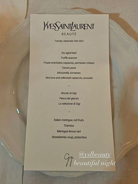 Dinner September, Ysl Event, Nye 2024, Fine Dining Menu, Brunch Event, Dining Menu, Graduation 2024, Dinner Event, Course Meal