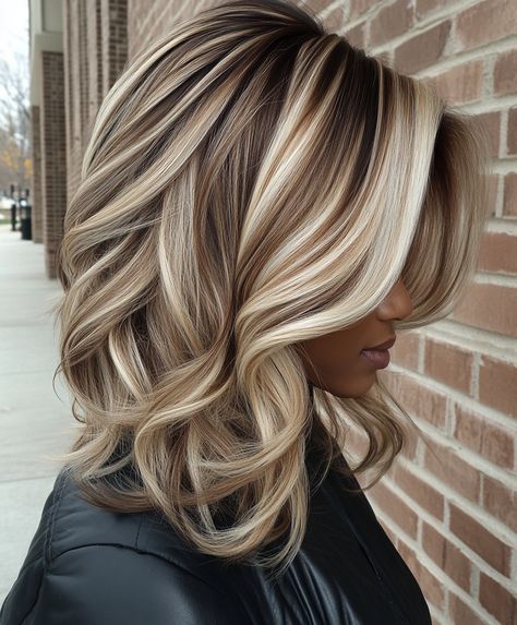 Ash Blonde Highlights Fall Blonde Hair Color, Hair Colors For Black Women, Colors For Black Women, Fall Blonde Hair, Ash Blonde Highlights, Fall Blonde, Gorgeous Hair Color, Brown Hair With Blonde Highlights, Ash Blonde Hair