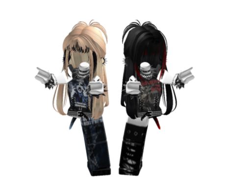 Roblox Avatars Matching Girl And Girl, Matching Girl Roblox Avatars, Matching Avatar Roblox Girl X Girl, Roblox Besties, Rbx Avatars, Roblox Random, Matching Avatars, R6 Avatars, Roblox Matching