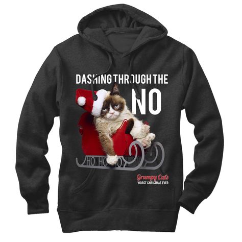 Men's - Santa's Sleigh Grumpy Cat Valentines, Grumpy Cat Christmas, Hoodie Images, Santa's Sleigh, Black Parade, Heart Hoodie, Santa Sleigh, Personalized Hoodies, Grumpy Cat