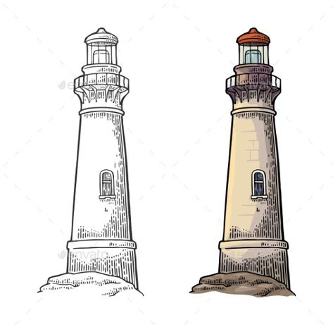 Lighthouse Isolated on White Background #AD #Isolated, #AFFILIATE, #Lighthouse, #Background, #White Vintage Lighthouse Illustration, Lighthouse Illustration, Vintage Lighthouse, White Lighthouse, Engraving Tattoo, Lighthouses Photography, Engraving Illustration, Printable Business Cards, Consulting Logo