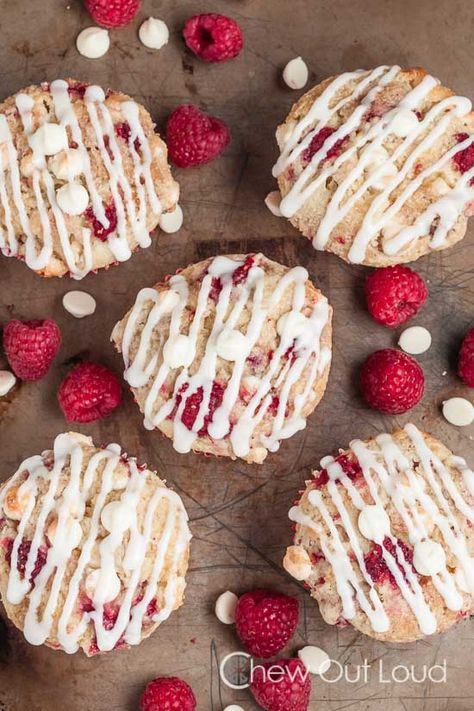 Trailer Recipes, White Chocolate Raspberry Muffins, Chocolate Raspberry Muffins, Raspberry And White Chocolate Muffins, Bakery Style Blueberry Muffins, White Chocolate Muffins, Raspberry White Chocolate, Sweet Potato Cinnamon, Coffee Trailer