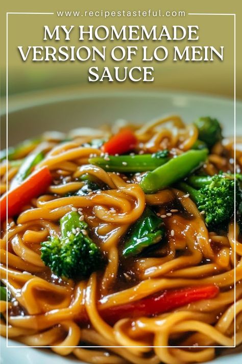 Sauce For Lo Mein Noodles, Chinese Noodles Lo Mein, Asian Noodles Sauce, Low Mein Recipe, Homemade Lo Mein, Easy Lo Mein Noodles, Easy Lo Mein Recipe, Easy Lo Mein, Lo Mein Sauce