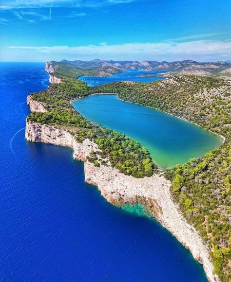 Amazing World - Telascica Nature Park, Croatia 🌊 Croatia National Park, Croatia Island Hopping, Beach Vacation Spots, Croatian Islands, Croatia Beach, Croatia Holiday, Visit Croatia, Nature Park, Scenic Beauty