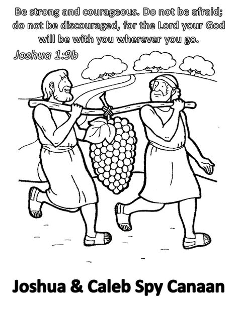 E-KIDS 1st Grade Lessons: June 26, 2016 - The Twelve Spies Joshua And Caleb Coloring Page, Joshua And Caleb Bible Craft Free Printable, 12 Spies In Canaan Craft, Joshua And Caleb Activity For Kids, Twelve Spies Bible Craft, Joshua And Caleb Craft Spies For Kids, 12 Spies Bible Craft, Biblical Drawings, Joshua And Caleb