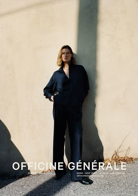 Discover Officine Générale's SS23 campaign starring supermodel Malgosia Bela Ss23 Campaign, Zara Campaign, Colette Paris, Malgosia Bela, Nyc Photoshoot, Celine Fashion, Officine Generale, Campaign Shoot, Campaign Photography