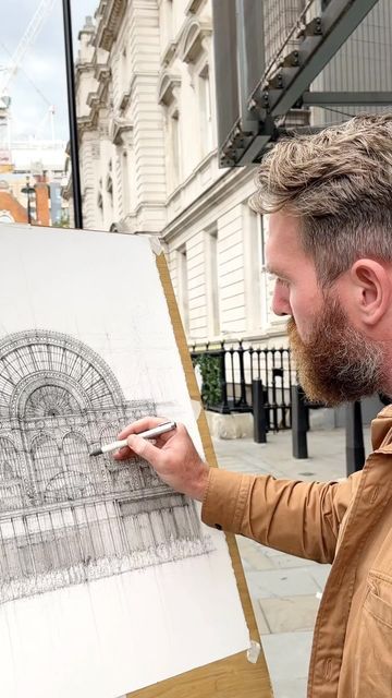 Luke Adam Hawker, Luke Adam, Copic Multiliner, Architectural Representation, London Architecture, Limited Edition Giclee, Line At, No Matter How, Copic