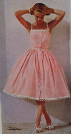 Vintage Pink Dress, 1950 Fashion, Vintage Fashion 1950s, Fifties Fashion, Look Retro, Fashion 1950s, Shirtwaist Dress, Vintage Inspired Dresses, 50s Dresses