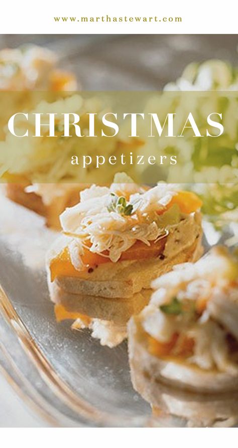 Kick off Christmas dinner with crowd-pleasing appetizers from 20 years of Martha Stewart Living. Vegan Christmas Appetizers, Appetizers Vegetarian, Best Christmas Appetizers, Martha Stewart Christmas, Christmas Appetizers Party, Martha Stewart Recipes, Crowd Pleasing Appetizers, Vegetarian Appetizers, Martha Stewart Living