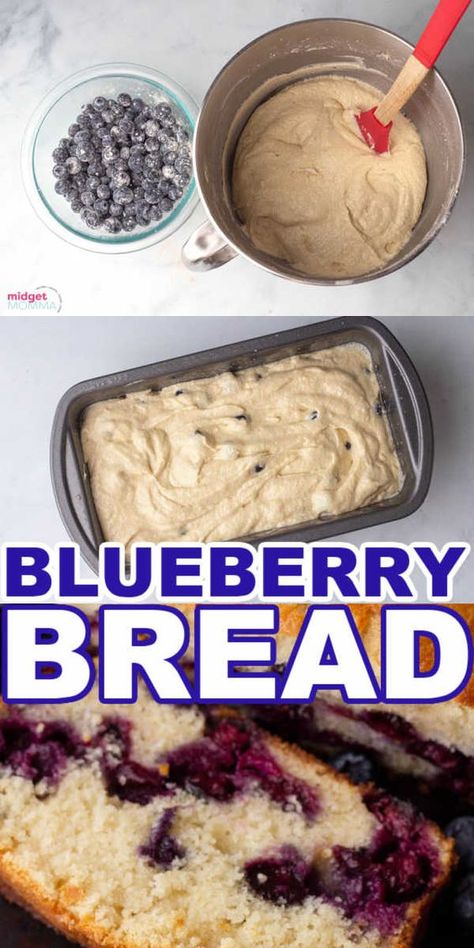 Blueberry Loaf Cake Easy, Easy Blueberry Bread Recipe, Mini Blueberry Bread Loaves, Easy Blueberry Loaf, Blue Berry Bread, Blueberry Bread Recipes, Blueberry Bread Easy, Moist Blueberry Bread, What To Make With Blueberries